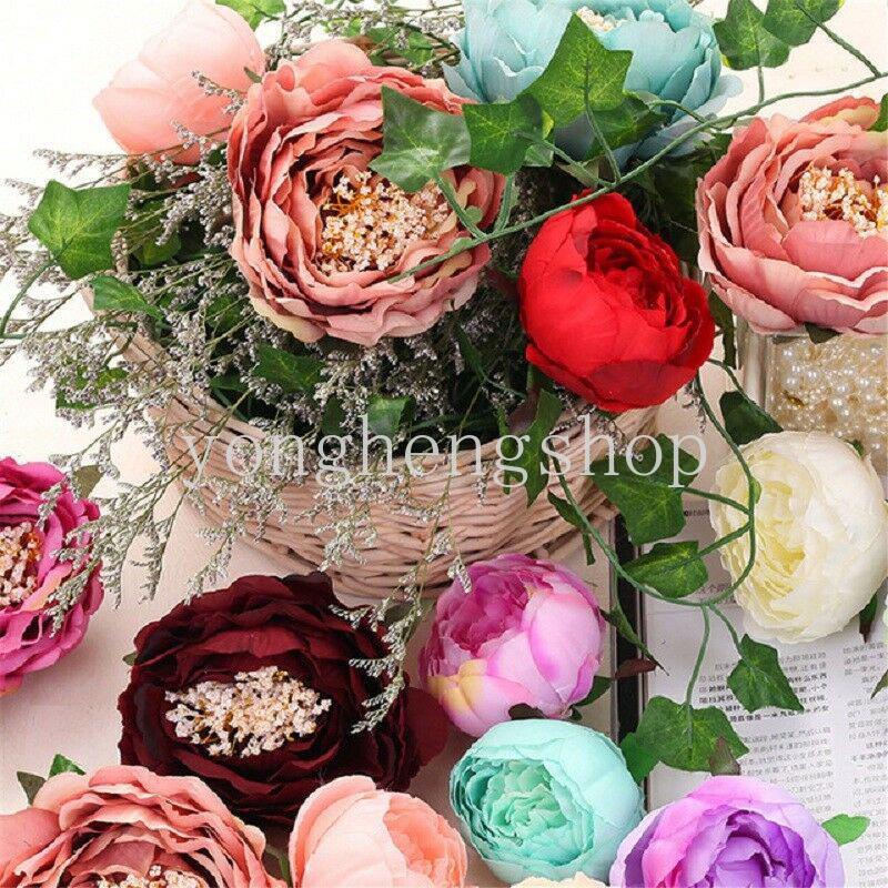 Set 10 hoa mẫu đơn giả trang trí đa năng