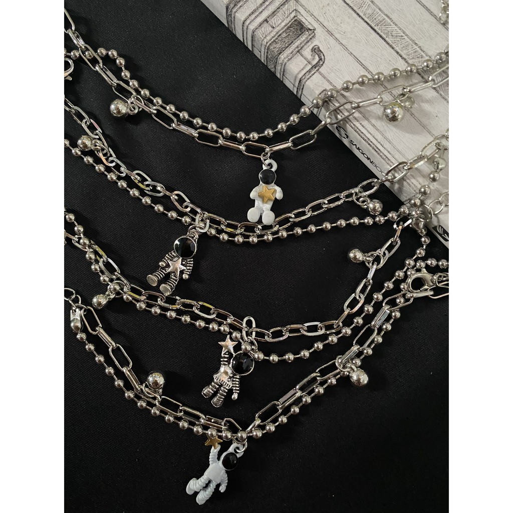 Vòng tay hợp kim ULA Shop hình phi hành gia UniSex phong cách Hàn Quốc