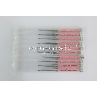 Cọ đắp gel cán đá hồng số 2