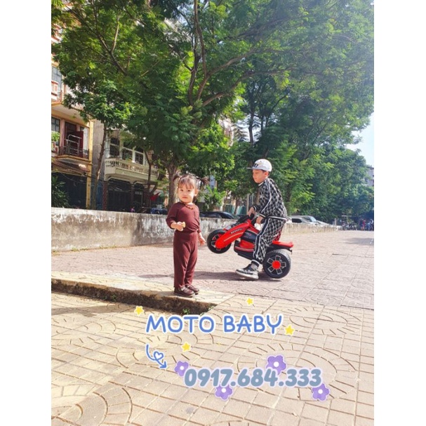 MOTO ĐIỆN CHO BÉ KIỂU DÁNG THỂ THAO, XE ĐỊA HÌNH PHIÊN BẢN MỚI BUGATTI