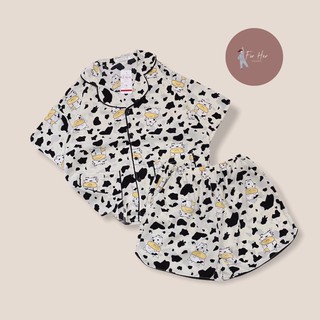 Bộ Mặc Nhà Pizama Lụa Mango Đùi Cao Cấp có Size