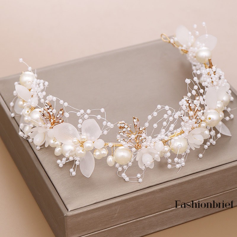 Cài tóc đính đá ngọc trai xinh xắn