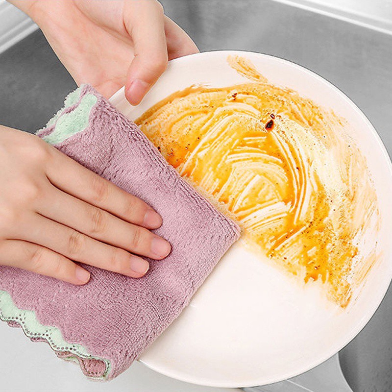 Khăn lau đa năng siêu thấm 2 mặt 23cmx14cm (lau bàn, bếp, dĩa, bàn ghế,..) kháng khuẩn chuẩn SP031 loại 1
