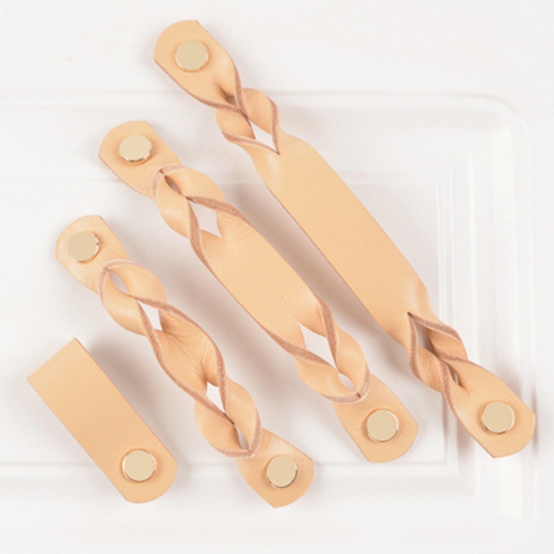 Tay Nắm Cửa Chất Liệu Da Bò Phong Cách Retro Châu Âu