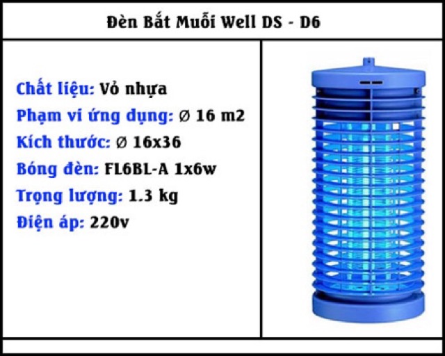 Đèn bắt muỗi cao cấp Đại Sinh DS-D6