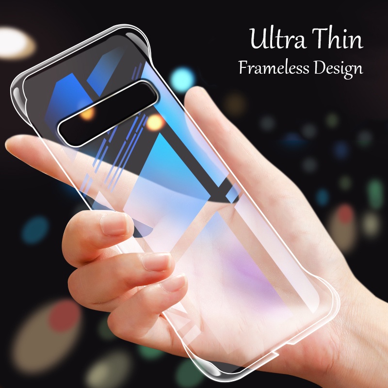 Ốp Điện Thoại Trong Suốt Siêu Mỏng Không Viền Cho Samsung Galaxy S23 Ultra S22 S21 S20 FE S10 S9 Plus Note 20 Ultra 10 Plus