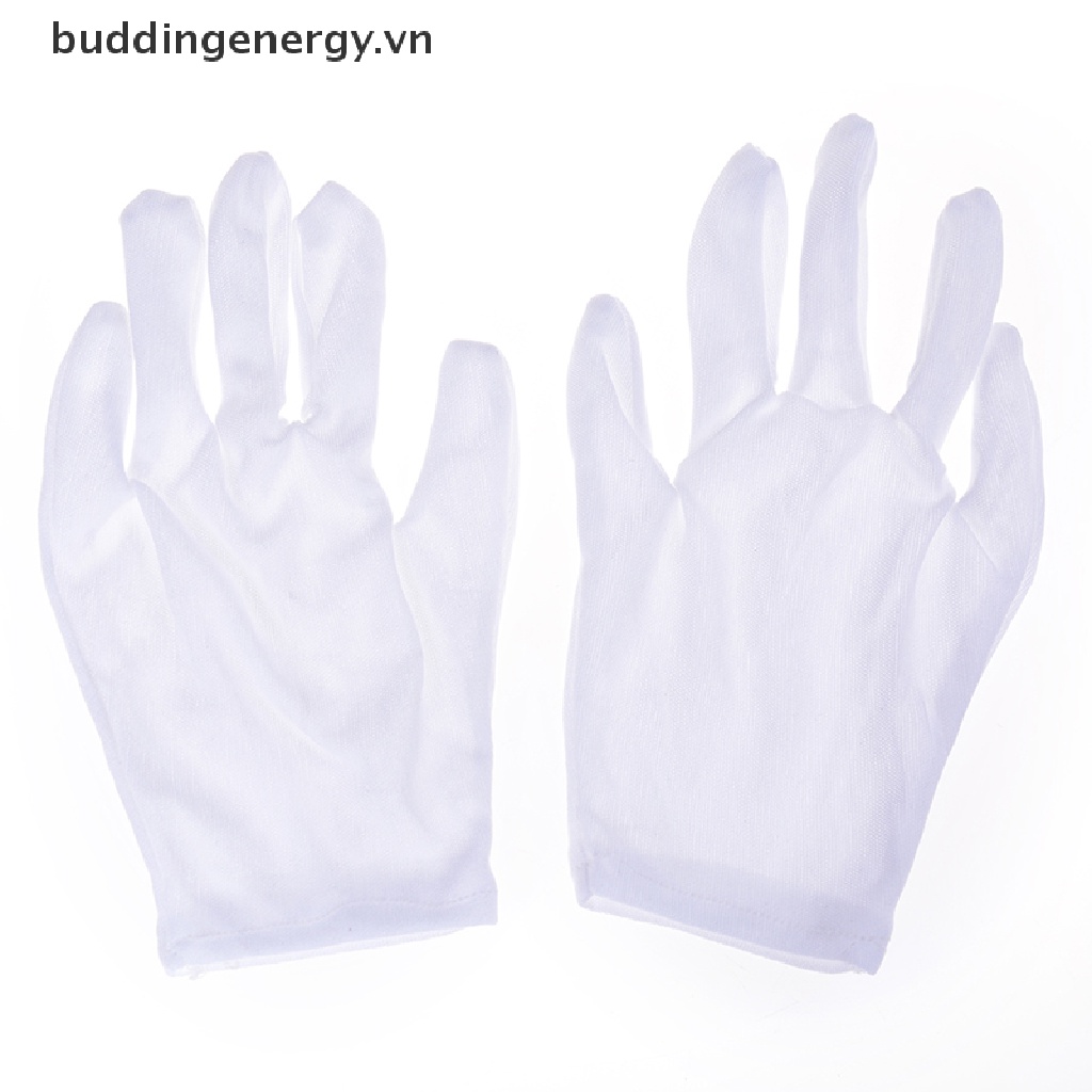 1 Đôi Găng Tay Trắng Vải Cotton Dùng Để Biểu Diễn Ảo Thuật Dịp Halloween