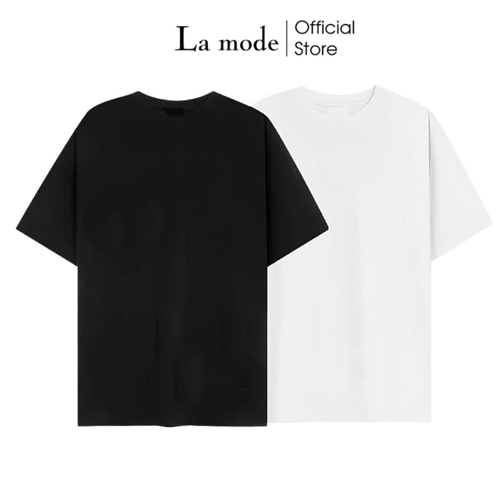 Áo Thun Trơn 100% Cotton Mát Lạnh Vải Dày Dặn Nam Nữ Thời Trang - La mode