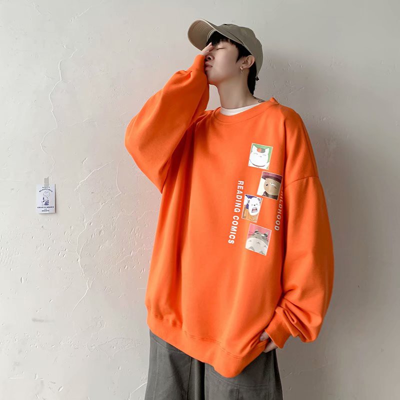 Áo hoodie tay dài cổ tròn họa tiết hoạt hình thời trang cá tính cho nam size M-5 XL 200kg | BigBuy360 - bigbuy360.vn