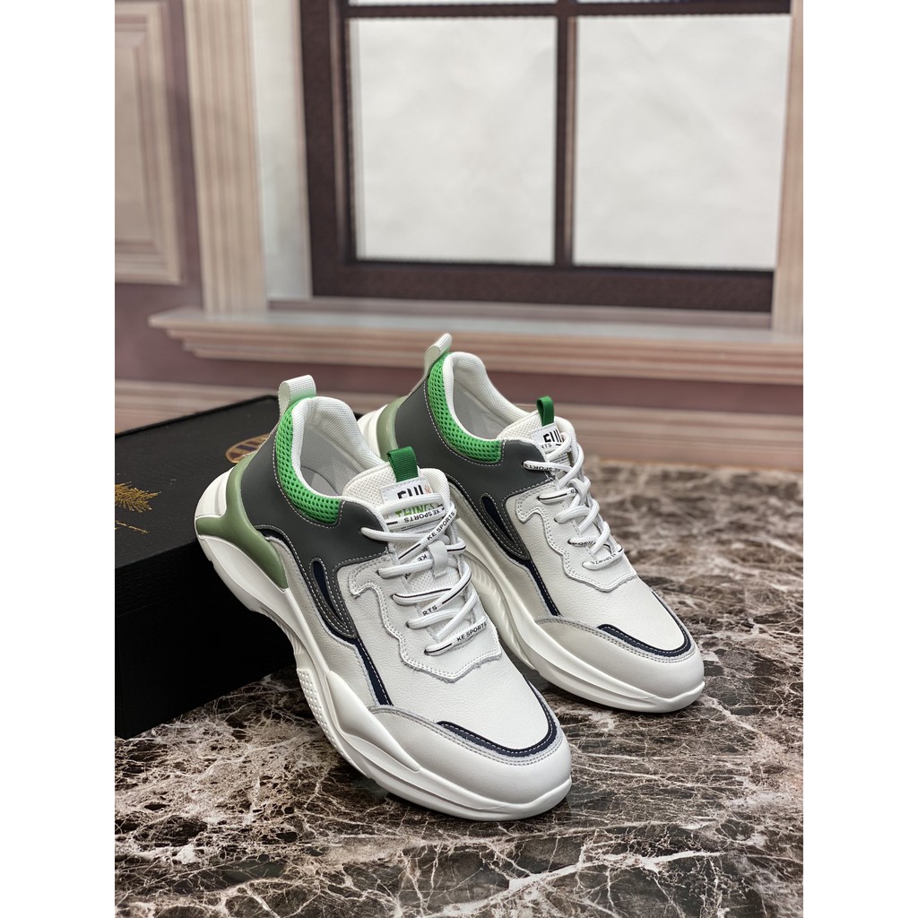 Giày sneakers nam da thật GUCCI GG GC phong cách thể thao, nam tính và mạnh mẽ