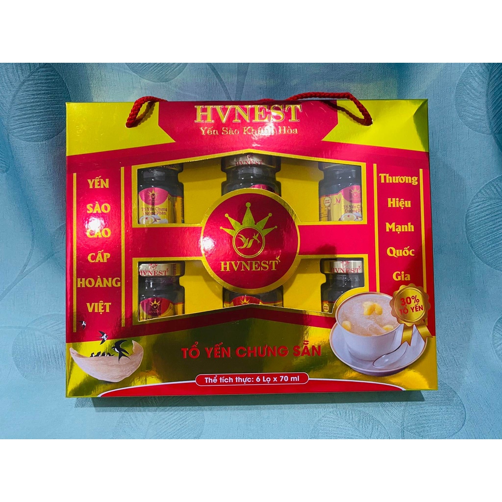 Yên sào Khánh Hòa hộp quà 6 lọ Hoàng Việt
