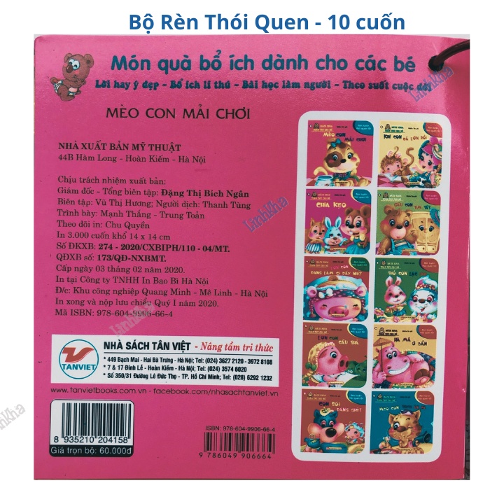 Sách Bách Khoa Toàn Thư - Rèn Luyện Thói Quen Tốt - Dạng Tập Mỏng Xâu Khoen Cho Các Bé Nhỏ