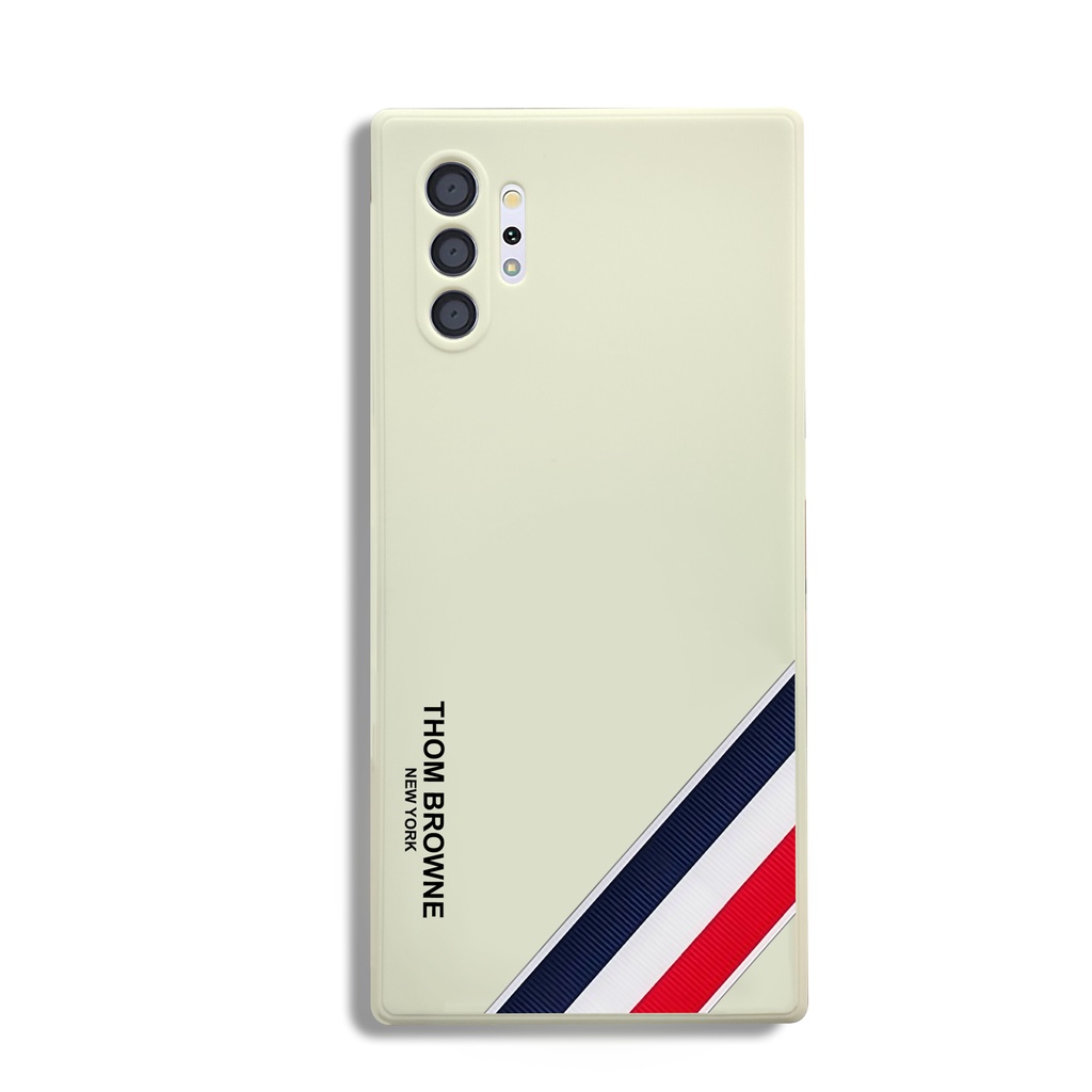 Ốp lưng Samsung Galaxy Note 10 20 Plus Ultra Lite viền vuông chống sốc bảo vệ camera silicon mềm hình thom browne TH12