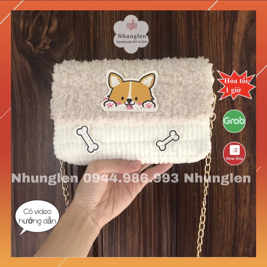 [Có video hướng dẫn] - Túi Handmade Tự Đan Len Phối Màu hot 2021 [Hàng Có Sẵn]