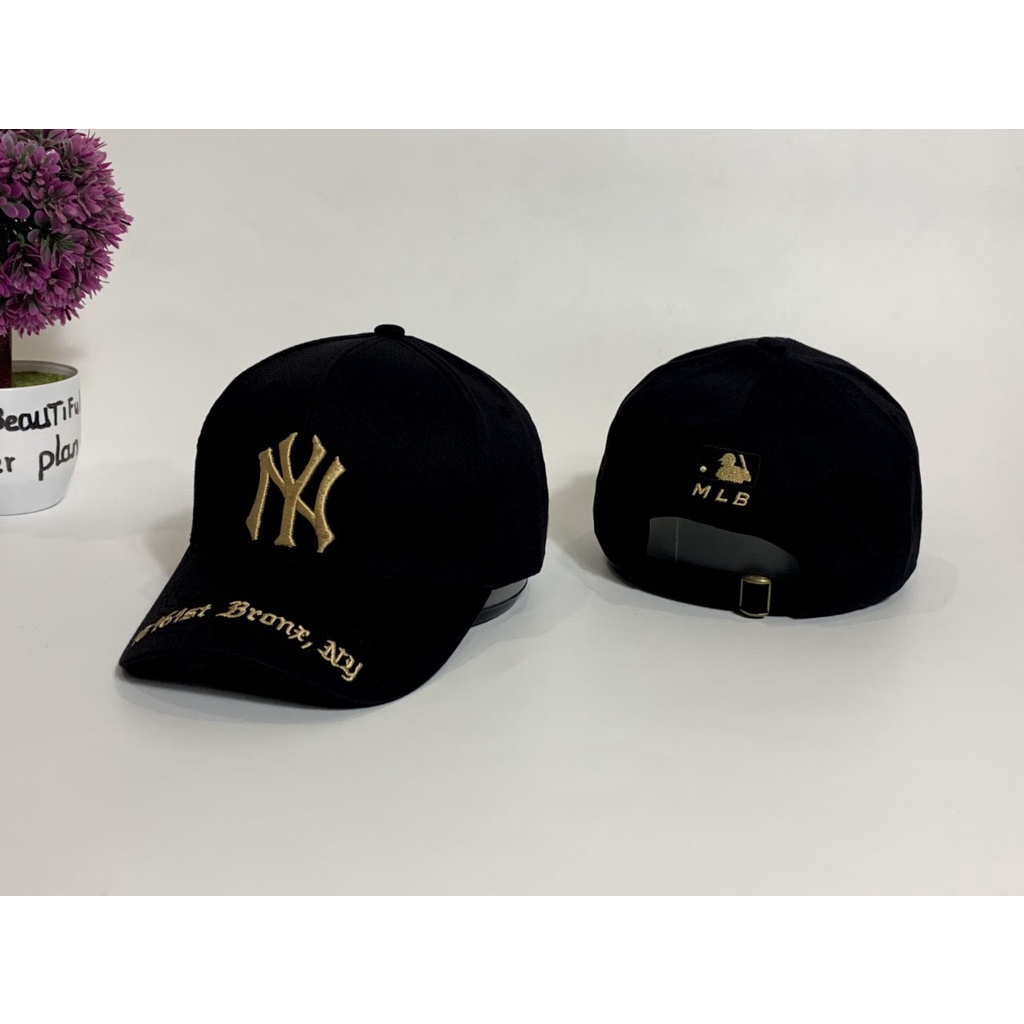 Nón kết mũ lưỡi NY đen 161st logo thêu dành cho mọi lứa tuổi Free size