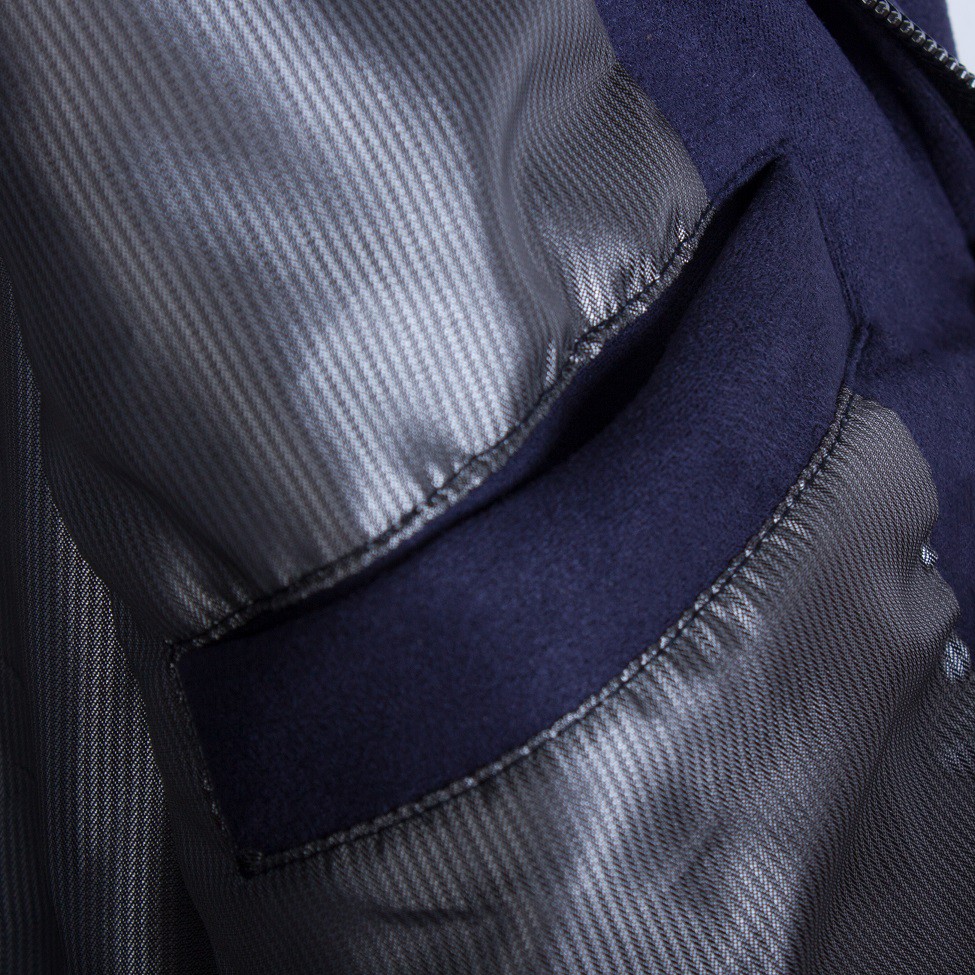 Bomber Galvin da lộn có túi khóa kéo áo khoác chất dạ AKGV13 - Leo Vatino | BigBuy360 - bigbuy360.vn