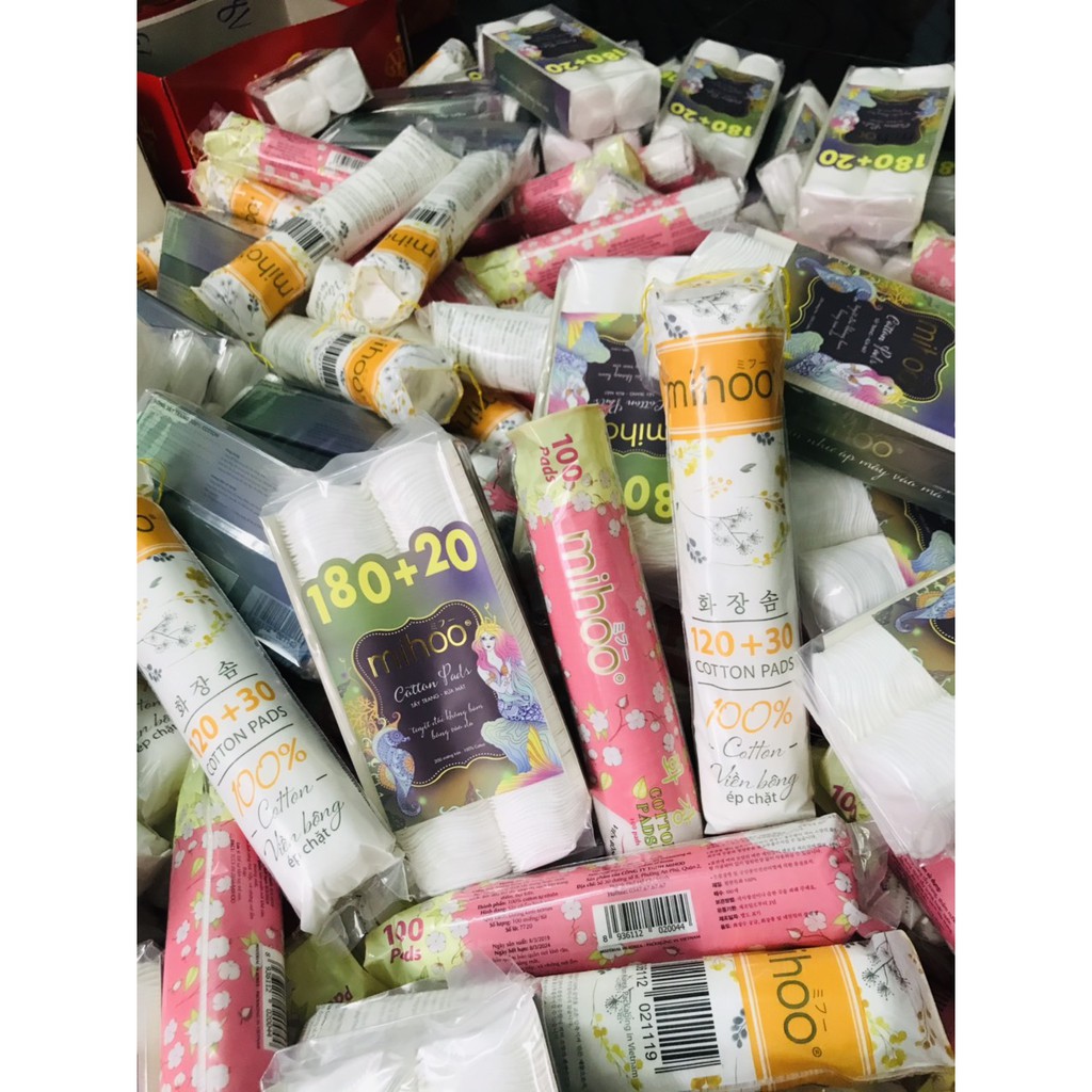 BÔNG TẨY TRANG MIHOO KOKIMI CHÍNH HÃNG 150 200 Miếng