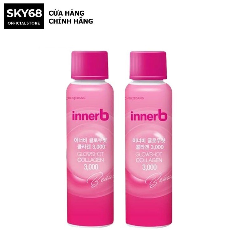 Combo 2 chai Nước uống Collagen Vitamin C sáng da InnerB Glowshot 50ml x 2