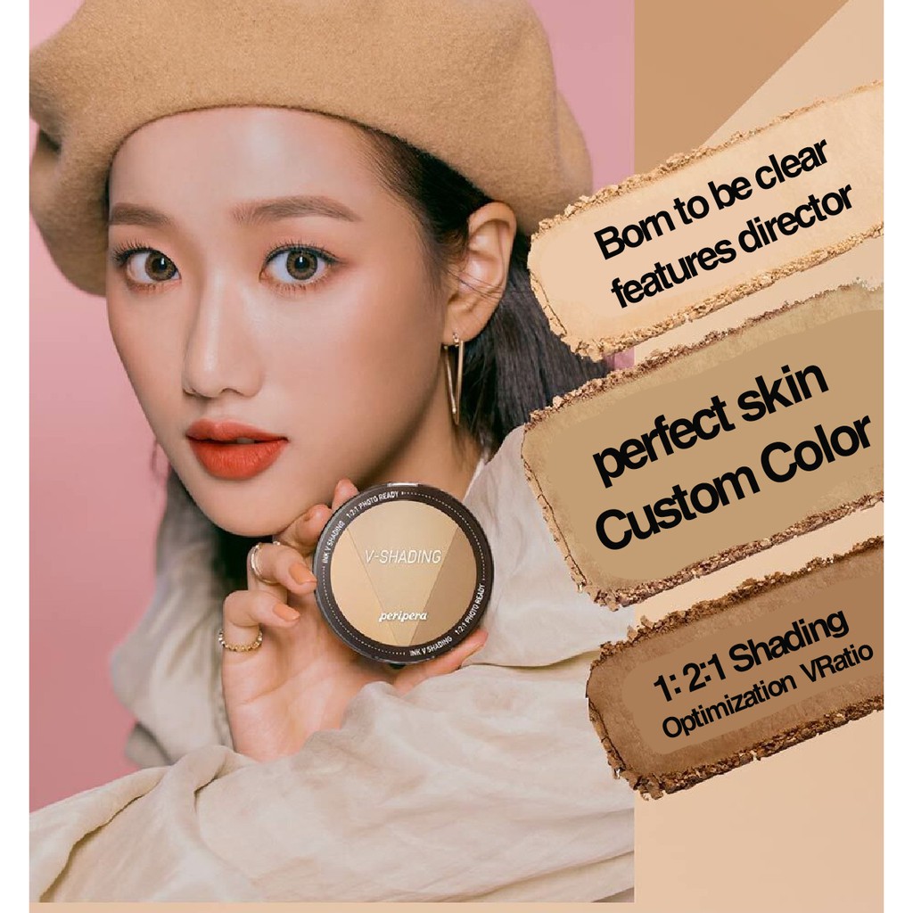[Peripera]  Ink V Shading & Brush Set [Ink V-shading + Blending Brush + Detail Brush] (Hàng Mới Về) Set 2 Cọ Trang Điểm Chất Lượng Cao | BigBuy360 - bigbuy360.vn