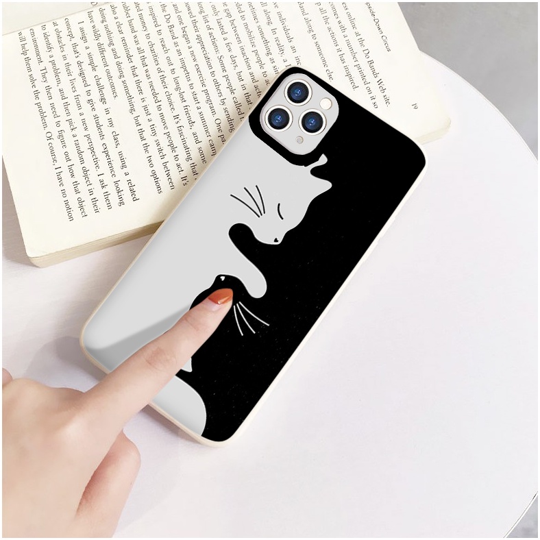 Ốp lưng iphone đen trắng đơn giản ốp iphone vuông cạnh 11/12/13/pro/max/plus6/6plus/6s/6splus/7/7plus/8/8plus/x/xr/xs