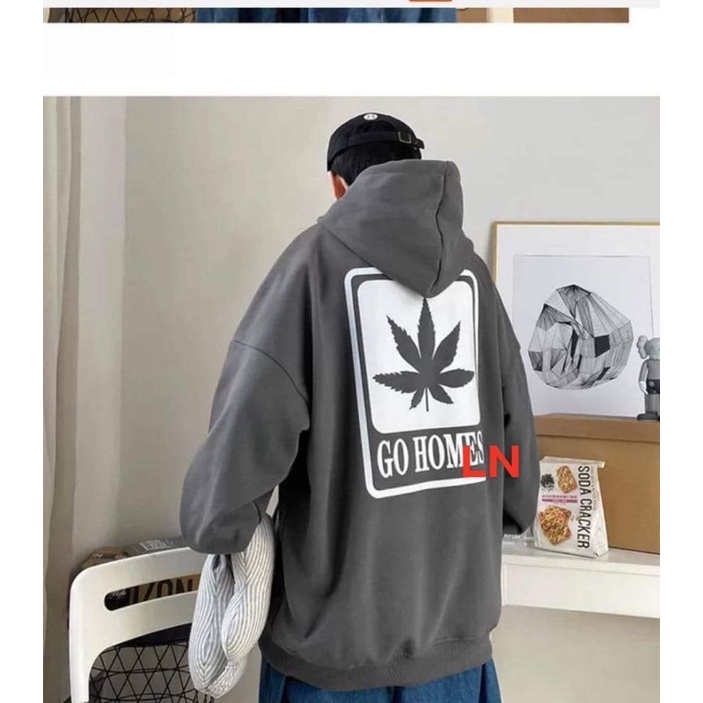 Áo hoodie hình lá Go Home DA6