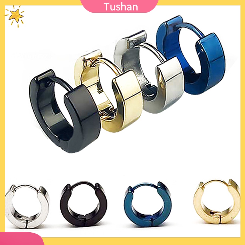 Đôi bông tai bằng thép không gỉ thời trang phong cách cho nam