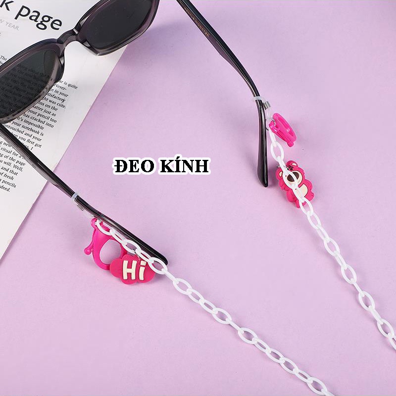 Dụng cụ dây đeo khẩu trang treo kính thẻ học sinh nhân viên phụ kiện thời trang Hàn Quốc cài móc chống đau tai thất lạc