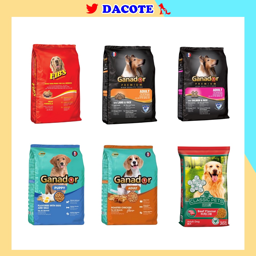 Thức ăn chó chó Ganador - FIB's - adult - puppy dạng hạt gói 400Gr - DACOTE