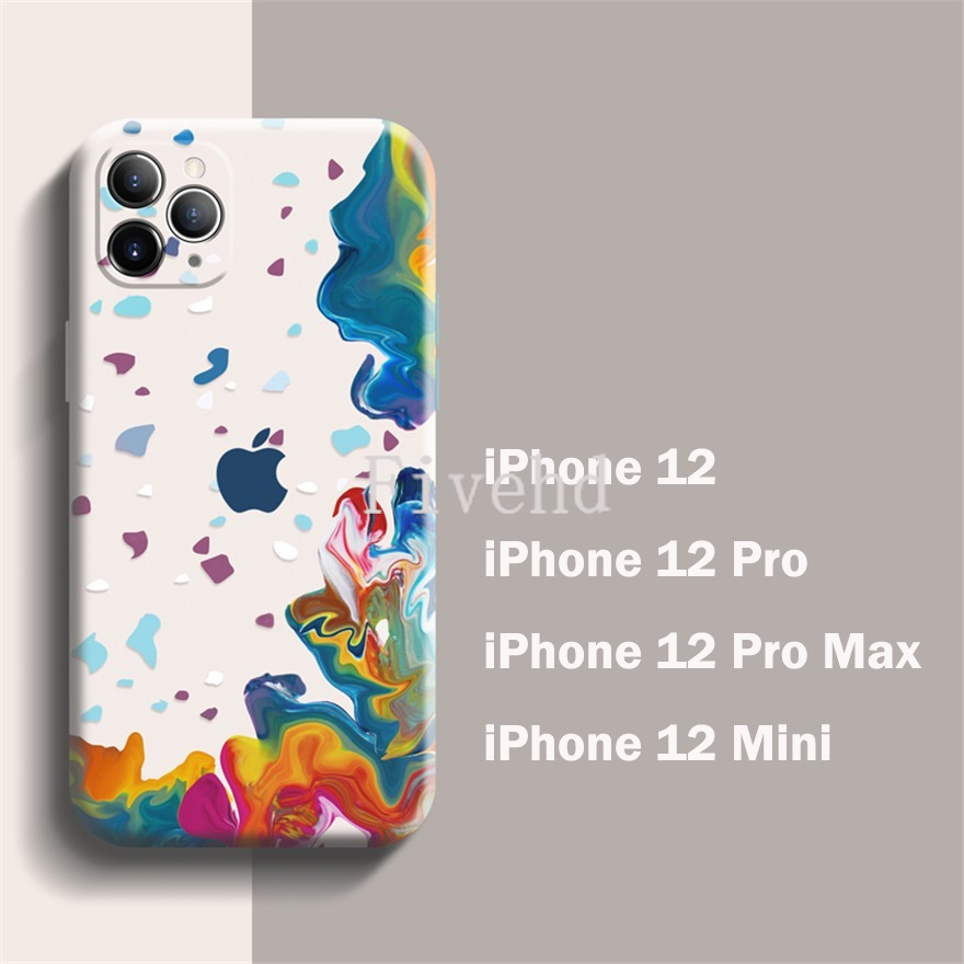 Ốp Điện Thoại Silicon Dẻo Màu Nước / Xanh Dương Cho Iphone 12 11 Pro Max 12 Mini Se2020 X Xr Xs Max 8 7 6 6s Plus