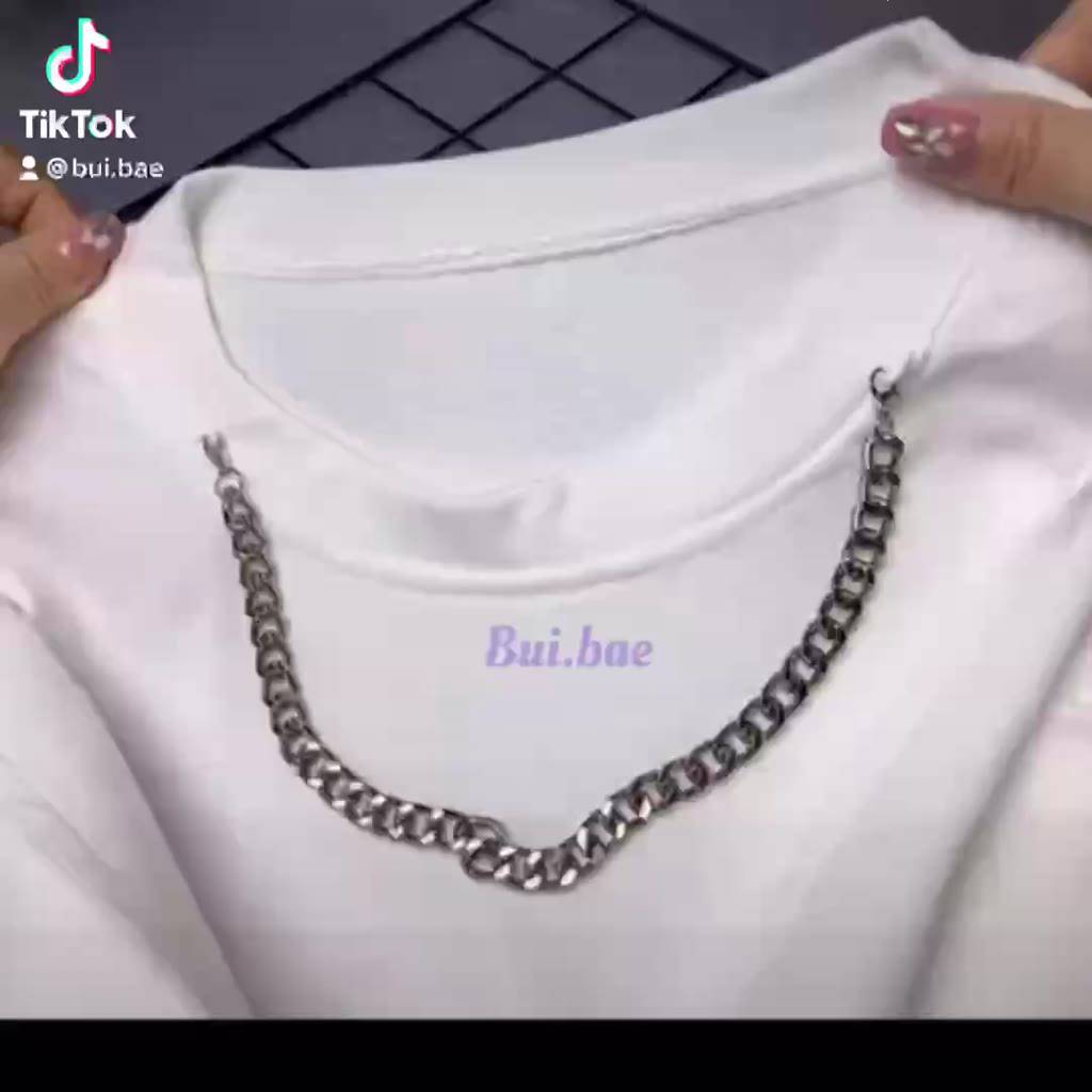 set áo sơ mi tay dài phối chain cổ có thể tháo rời(hinh thật cận chất)(bb20) | BigBuy360 - bigbuy360.vn