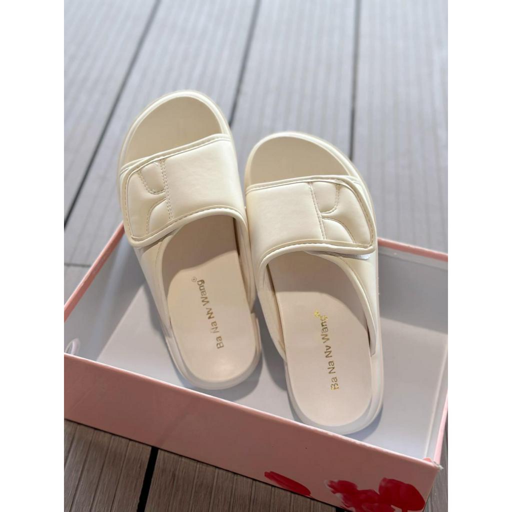 Dép nữ quai ngang, dép sandal hè quai dán fullbox GUUEM - GDEPDD32