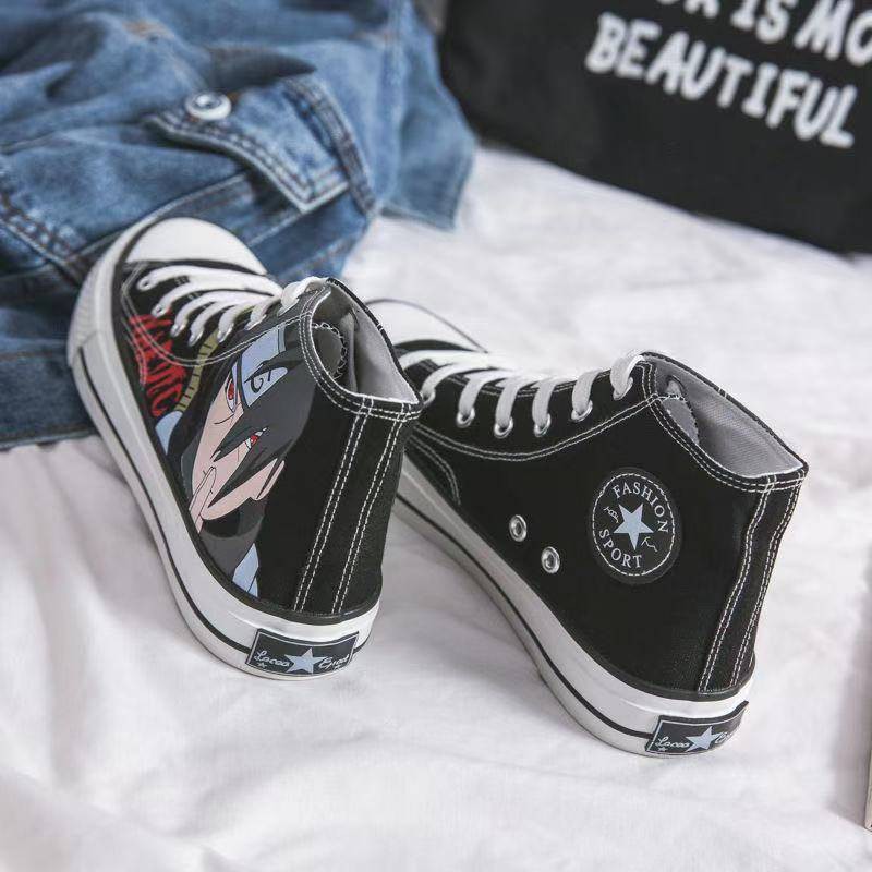 Naruto Anime High Top All-match Canvas giày nam tăng chiều cao | BigBuy360 - bigbuy360.vn