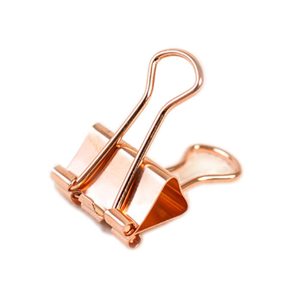 10 Kẹp Giấy Kim Loại Màu Vàng Hồng Tiện Dụng