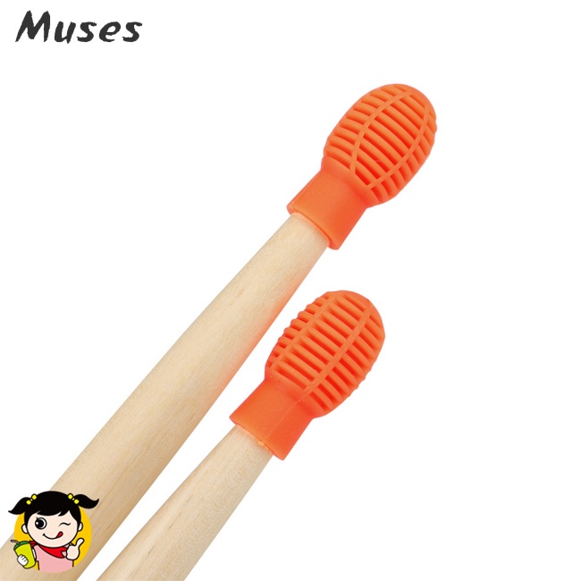 Bộ 2 Vỏ Bọc Đầu Gậy Đánh Trống Bằng Silicone Cao Su Tiện Dụng