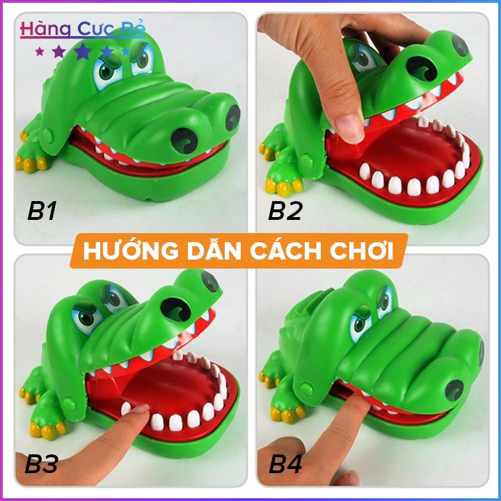 Đồ chơi cá sấu cắn tay Size trung Freeship Shop Hàng Cực Rẻ