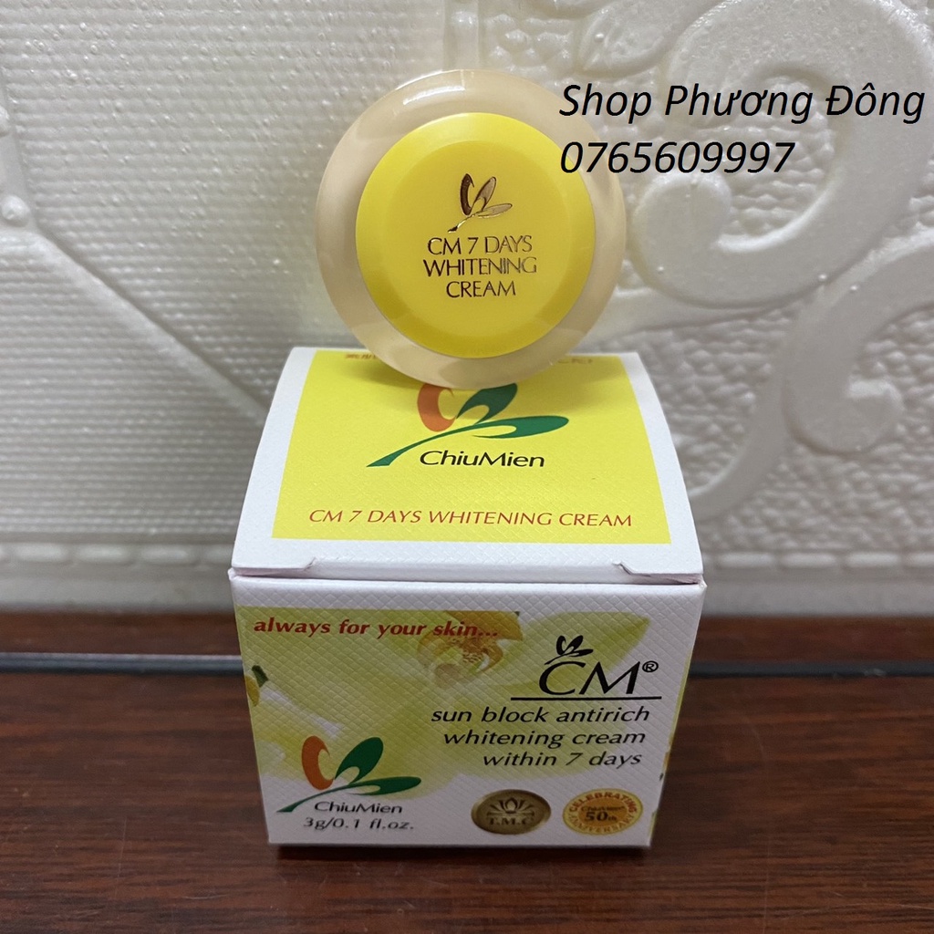 (Chính hãng) Kem dưỡng da, ngừa mụn, chống lão hoá CM ChiuMien sun block 3g