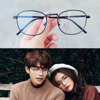 Gọng kính cận kiểu tròn ngố cực cute