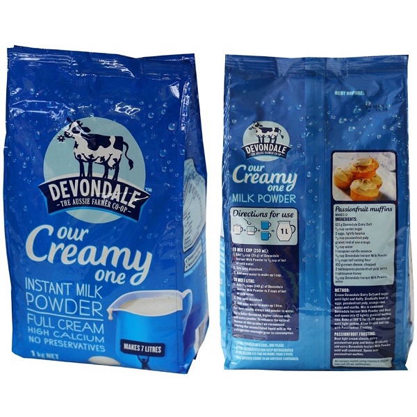 Sữa bột Úc Devonlade 1kg nhập khẩu từ úc
