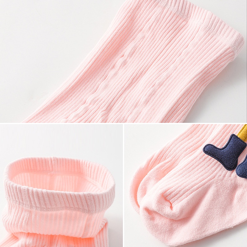 Quần legging cotton đính hình thỏ dễ thương thời trang thu đông cho bé gái