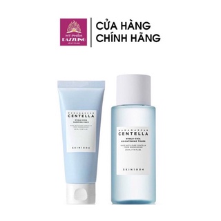 Combo Toner Và Mặt Nạ Ngủ Cấp Ẩm Chuyên Sâu Skin1004 Madagascar Centella Hyalu-cica Blue