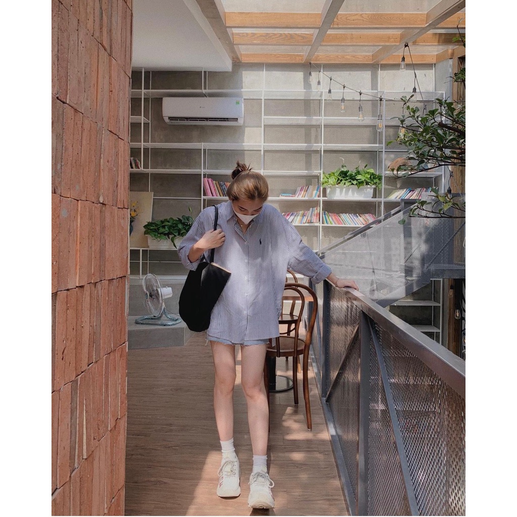 Áo sơ mi cổ đức thêu ngựa SV327