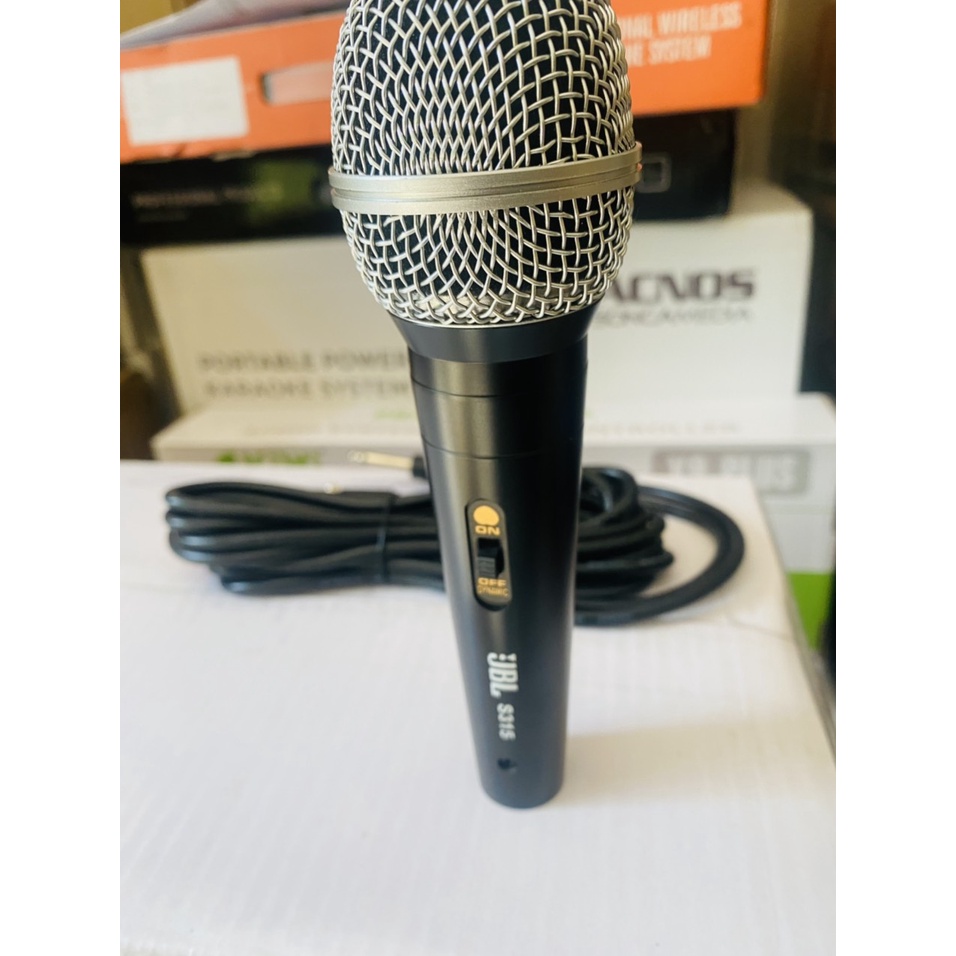 Micro có dây JBL S315 Khung Thân Hợp Kim Ko Gỉ,Hút Giọng, Hát Nhẹ, Hỗ Trợ Chống Hú Tốt. Chuyên Karaoke Gia Đình