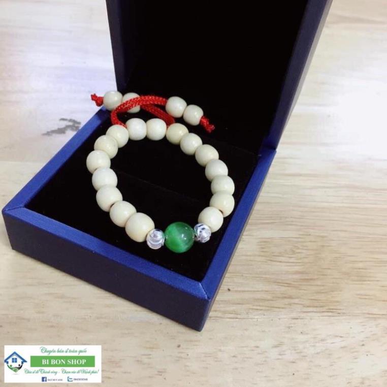 VÒNG DÂU TẰM 2 BI BẠC KÈM ĐÁ PHONG THUỶ CHO BÉ YÊU- GIÁ BẰNG SỈ
