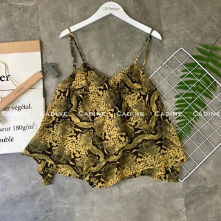 Áo hai dây sợi bún nhún bèo sang chảnh di chơi đi biển siêu xinh phong cách hàn quốc CADINE