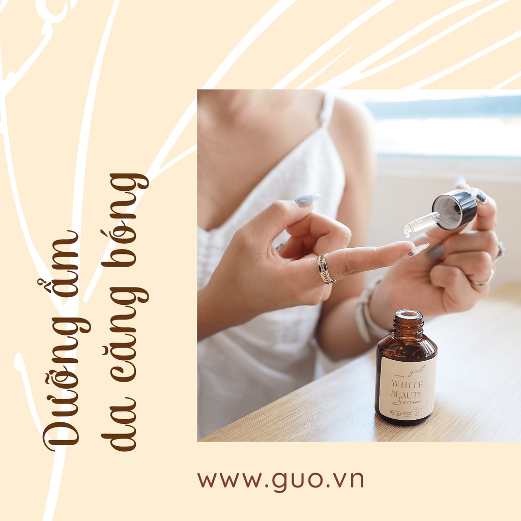 Combo Kem Face đêm vi tảo đỏ và Serum dưỡng GUO  [Trắng hồng tự nhiên 100% thiên nhiên an toàn, dưỡng ẩm mịn da]