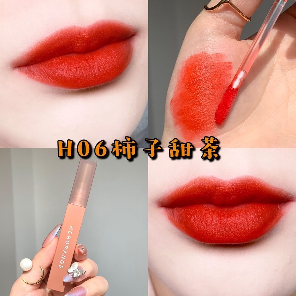 Son kem lì thân vuông HERORANGE nội địa trung chính hãng tông màu siêu đẹp