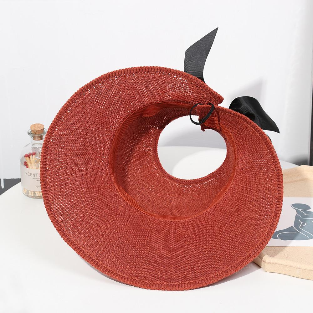 Mũ Chống Nắng Đi Biển Đính Nơ Có Thể Gấp Gọn Tiện Lợi