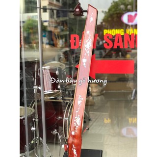 Đàn bầu thẳng gỗ hương đỏ khảm trai tặng dây, que gảy