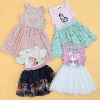 Đầm thun phối voan Little Princess