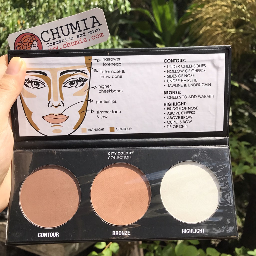 Tạo khối phấn CITY COLOR Contour Palette - chumia